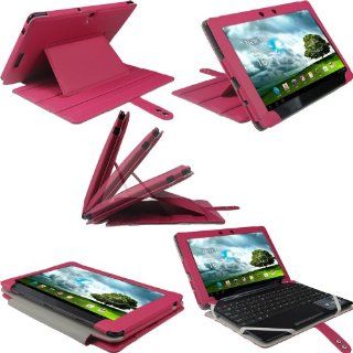 iGadgitz Pink 'Guardian' PU Leather Case Cover for Asus Eee Pad Transformer & Keyboard Dock TF300 TF300T 10.1" Android Tablet Computers & Accessories