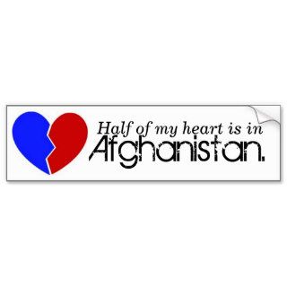 Half My Heart   Afghanistan Bumper Sticker
