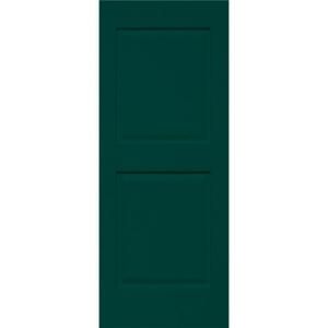 Home Fashion Technologies Plantation 14 in. x 47 in. Solid Wood Panel Exterior Shutters Behr Hidden Forest 1451447513