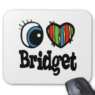 I Heart (Love) Bridget Mouse Mat