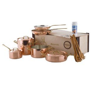 Ruffoni Protagonista/Basics 9 Piece Copper Cookware Set in Wooden Box Kitchen & Dining
