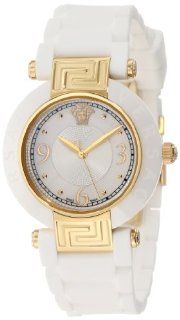 Versace Women's 92QCP1D497 S001 Reve Gold/White Rubber Watch at  Women's Watch store.