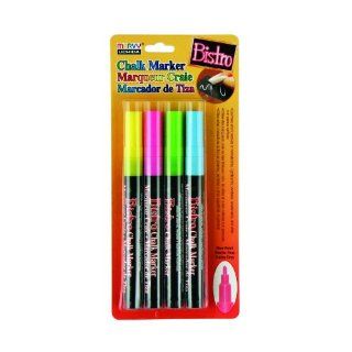 Uchida, 482 4A, 4 Piece, Bistro Fine Line Chalk Marker Set, Fluorescent Colors