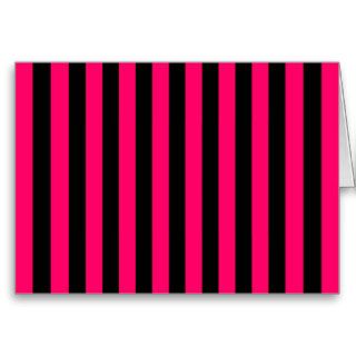 Pink and Black Stripe Background Greeting Card