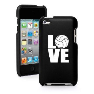 Apple iPod Touch 4th Generation Black Rubber Hard Case Snap on 2 piece BR112 Love Volleyball Cell Phones & Accessories