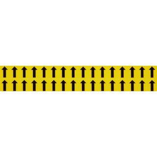 Brady 3420 ARO 3/4" Height, 9/16" Width, B 498 Repositionable Vinyl Cloth, Black On Yellow Color 34 Series Indoor Symbol Label, Legend "Arrow" (32 Labels Per Card) Industrial Warning Signs
