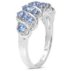 Malaika Sterling Silver 0.84ct TDW Tanzanite Ring Malaika Gemstone Rings