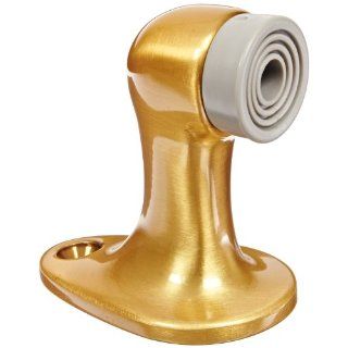 Rockwood 483.10 Bronze Door Stop, #12 x 1 1/4" FH WS Fastener with Plastic Anchor, 1 5/8" Base Width x 2 5/8" Base Length, 2 3/4" Height, Satin Clear Coated Finish