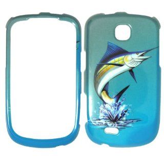 Samsung Dart T499 T Mobile   Marlin Fish on Two Tone Blue and White Realtree camo Hard Case, Cover, Snap On, Faceplate Cell Phones & Accessories