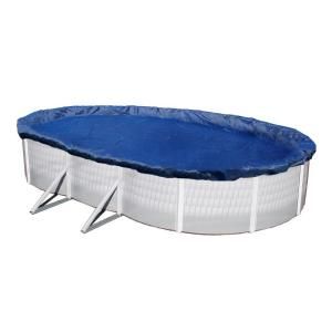 Dirt Defender 15 Year 18 ft. x 34 ft. Oval Royal Blue Above Ground Winter Pool Cover BWC934