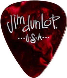 Dunlop 483P09TH Classic Celluloid Red Pearloid Guitar Picks, Thin, 12 Pack Musical Instruments