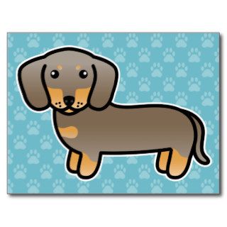Isabella And Tan Smooth Coat Dachshund Postcards