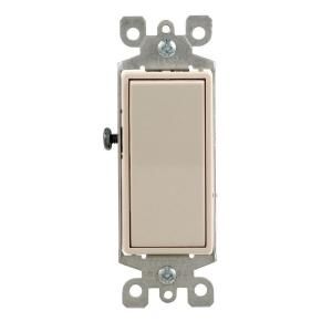 Leviton Decora 15 Amp Single Pole AC Quiet Switch (10 Pack)   Light Almond M36 05601 2TM