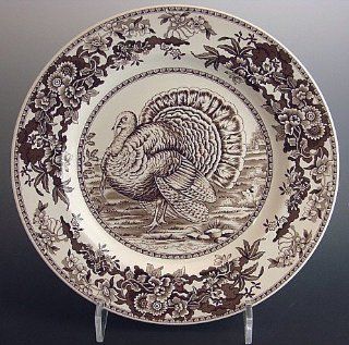 A Set of 4 Spode Celebration Turkey Thanksgiving Dinner Plates Kitchen & Dining
