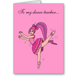 Dance Teacher Thank You Greeting Cards