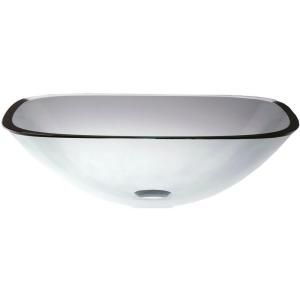 DECOLAV Translucence Above Counter Bathroom Sink in Natural Transparent Tempered Glass   DISCONTINUED 1133T TNG