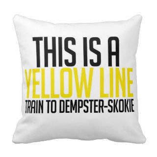 CTA Yellow Line Pillow
