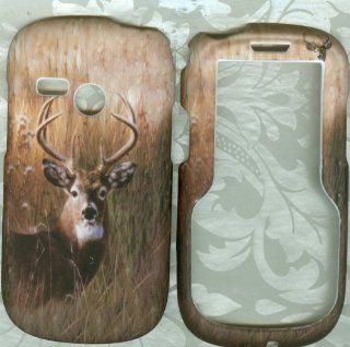 camo buck deer rubberize Net10 TracFone LG501C LG 501C 501 phone hard case cover Cell Phones & Accessories