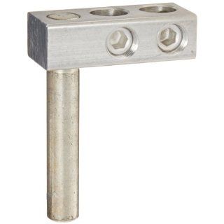 NSI Industries TS350 2 Transformer Stud Connector, 350 6 AWG Wire Range, 5/8" Copper Stud Diameter, 4" Stud Length, 1" Width, 1.44" Height, 3.25" Length Terminals