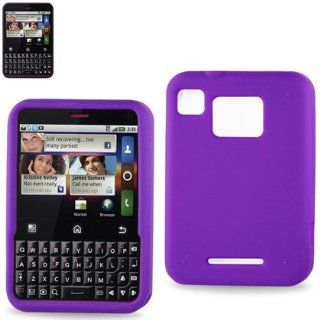 Silicone Case for Motorola Charm MB502 (S01 purple) Cell Phones & Accessories