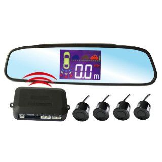 AUBIG PZ502 W LCD Wireless Car Parking Sensor Backup Reverse Rear View Radar Alert Alarm System with 4 Sensors Automotive
