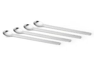 Zack 20817 Palos Latte Macchiato Spoon, 7.3 Inch, Metallic, 4 Set Flatware Spoons Kitchen & Dining