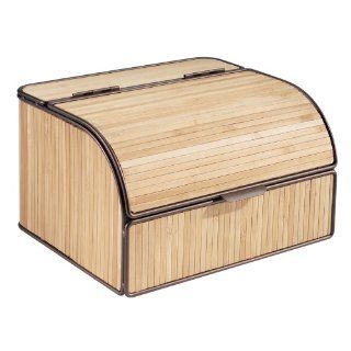 InterDesign Formbu Bread Box, Bamboo/Bronze, Small Kitchen & Dining