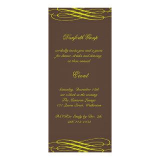 Name your Event Chocolate with Golden Ribbons Custom Announcements