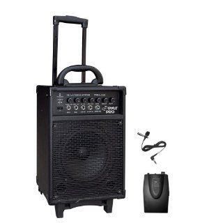 PYLE PRO PWMA260 300 Watt Wireless Rechageable Portable PA System With Lavalier Microphone Musical Instruments