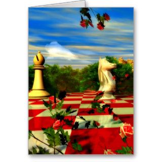 Chess art greeting card
