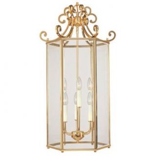 Savoy House KP 3 503 6 PB Majestic 6 Light Foyer Lantern in Polished Brass with Clear Beveled Glass glass   Chandeliers  