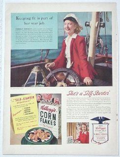 1942 Kellogg's Corn Flakes Faraday Benedict Print Ad (503)  