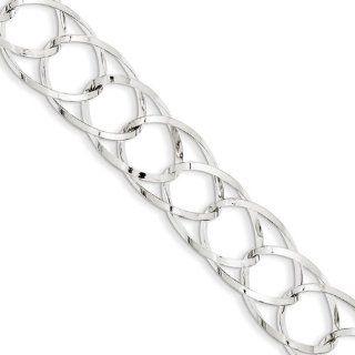 Sterling Silver Polished Oval Loop Bracelet Other Jewelry