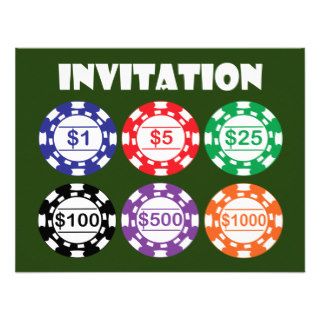 Casino Chip Invitation