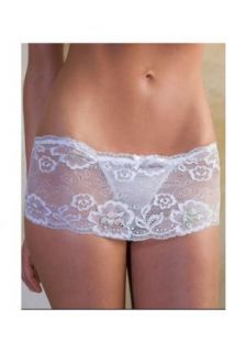 Lace Up Back Cheeky Panty Queen Size (White;3X 4X) Clothing