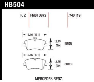 Hawk Performance HB504F.740 HPS Performance Ceramic Brake Pad Automotive