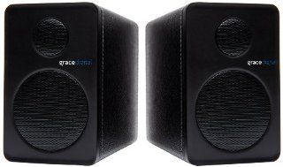 Grace Digital GDI BTSP201 aptX Powered Bookshelf Bluetooth Speakers (Set of 2, Black) Electronics