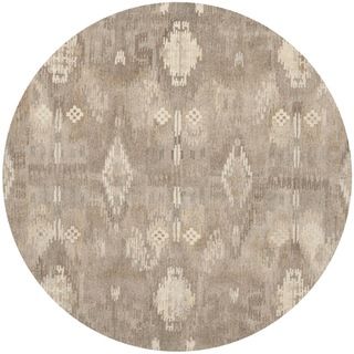 Safavieh Handmade Wyndham Natural Cotton Canvas New Zealand Wool Rug (7' Round) Safavieh Round/Oval/Square