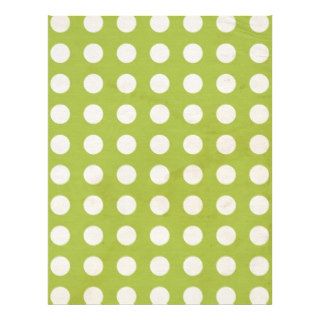Green Polka Dot Scrapbooking Paper Letterhead Template