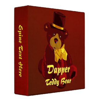 Dapper Dandy Teddy Bear Binder