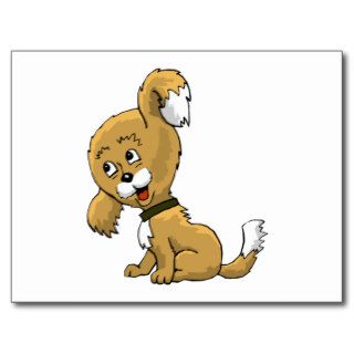 Cartoon Puppy Postcard