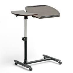 Olsen Brown Wheeled Laptop Tray Table with Tilt Control Baxton Studio Desks
