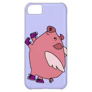 XX  Funny Flying Pig Cartoon Cover For iPhone 5C