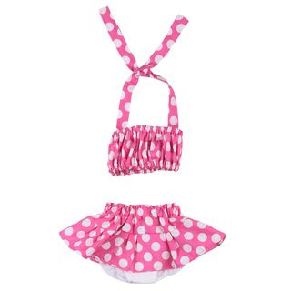 Just Girl's Pink Polka Dot Bathing/ Sun Suit Girls' Clothing