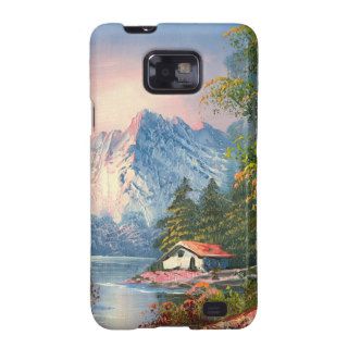 Painting Of A Cabin Along A Mountain River Samsung Galaxy SII Covers