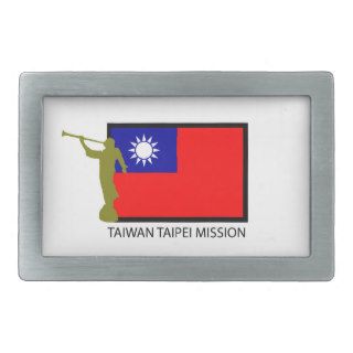 TAIWAN TAIPEI MISSION LDS CTR RECTANGULAR BELT BUCKLE