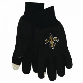 NFL New Orleans Saints Technology Touch Gloves  Sports Fan Outerwear Jackets  Clothing