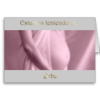 Baby shower invitation Expecting a baby SPANISH Greeting Card