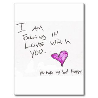 i AM FALLiNG iN LOVE WiTH YOU HEARt SOUL Postcard
