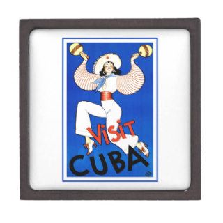 Antique Cuba Salsa Dancer Travel Poster Premium Gift Boxes